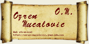 Ozren Mučalović vizit kartica